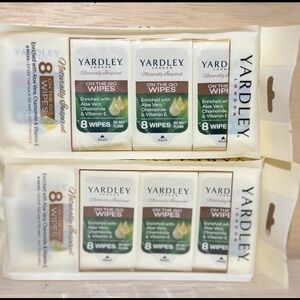 Lot Of 2 Yardley London On The Go Pre moistened Wipes Total 64 Wipes